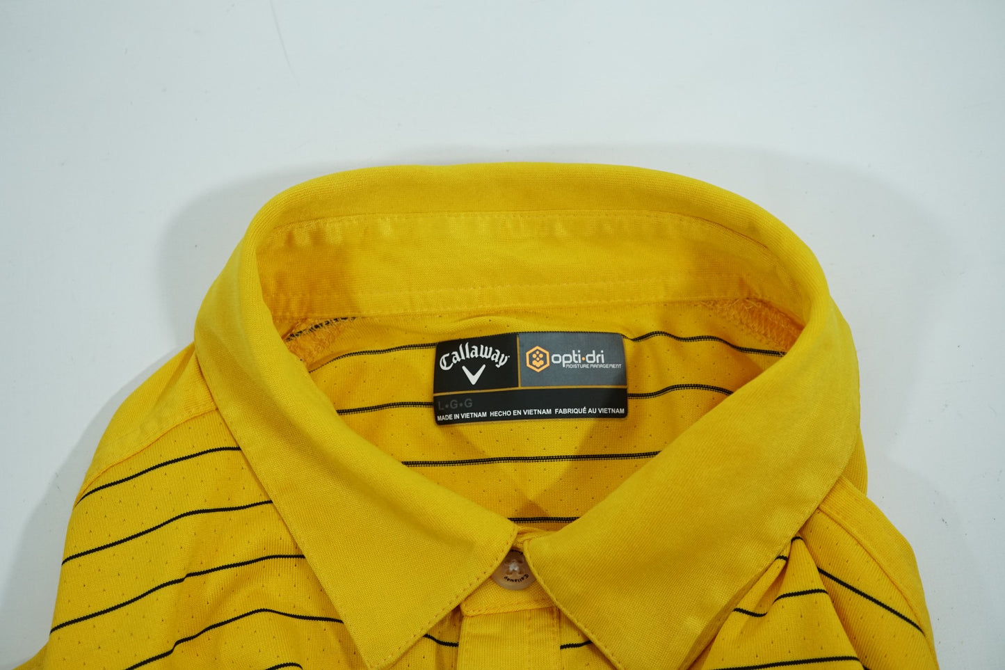 Callaway Opti Dri Golf Polo / L / Yellow and Black