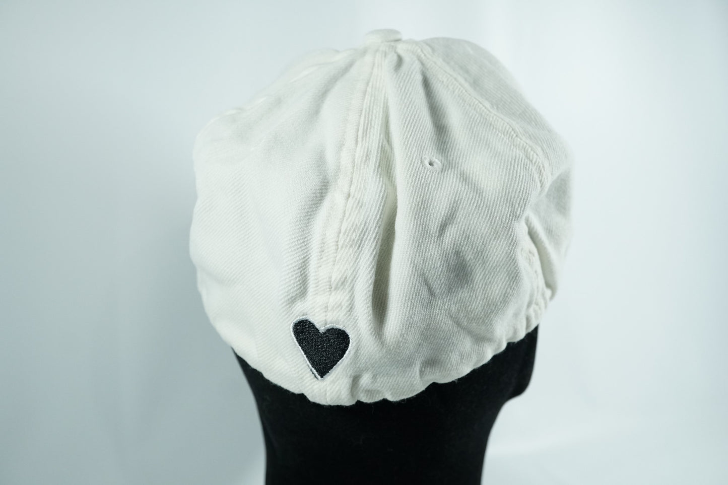 Flex Fit Baseball Cap / White and Black Heart