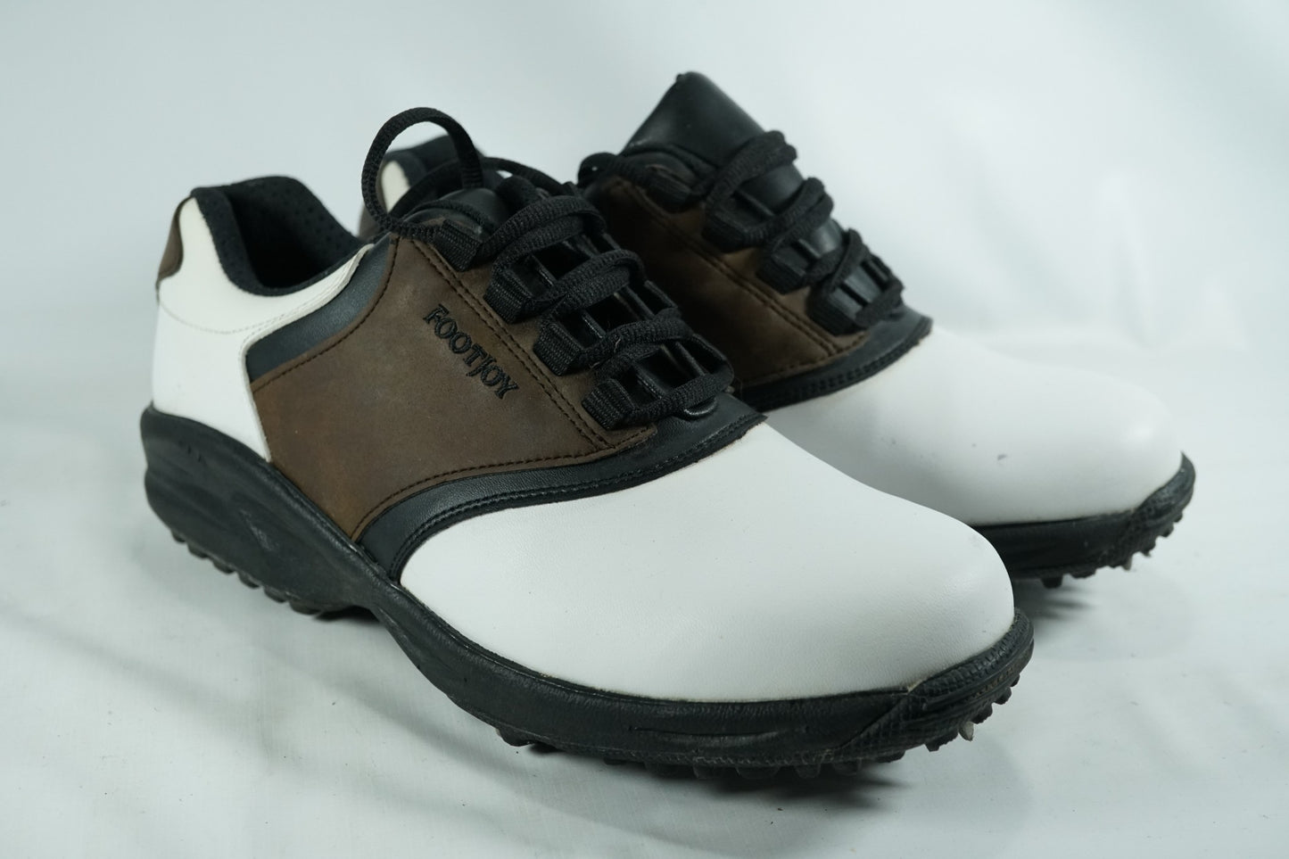 Footjoy Golf Shoes / White and Brown / UK 5