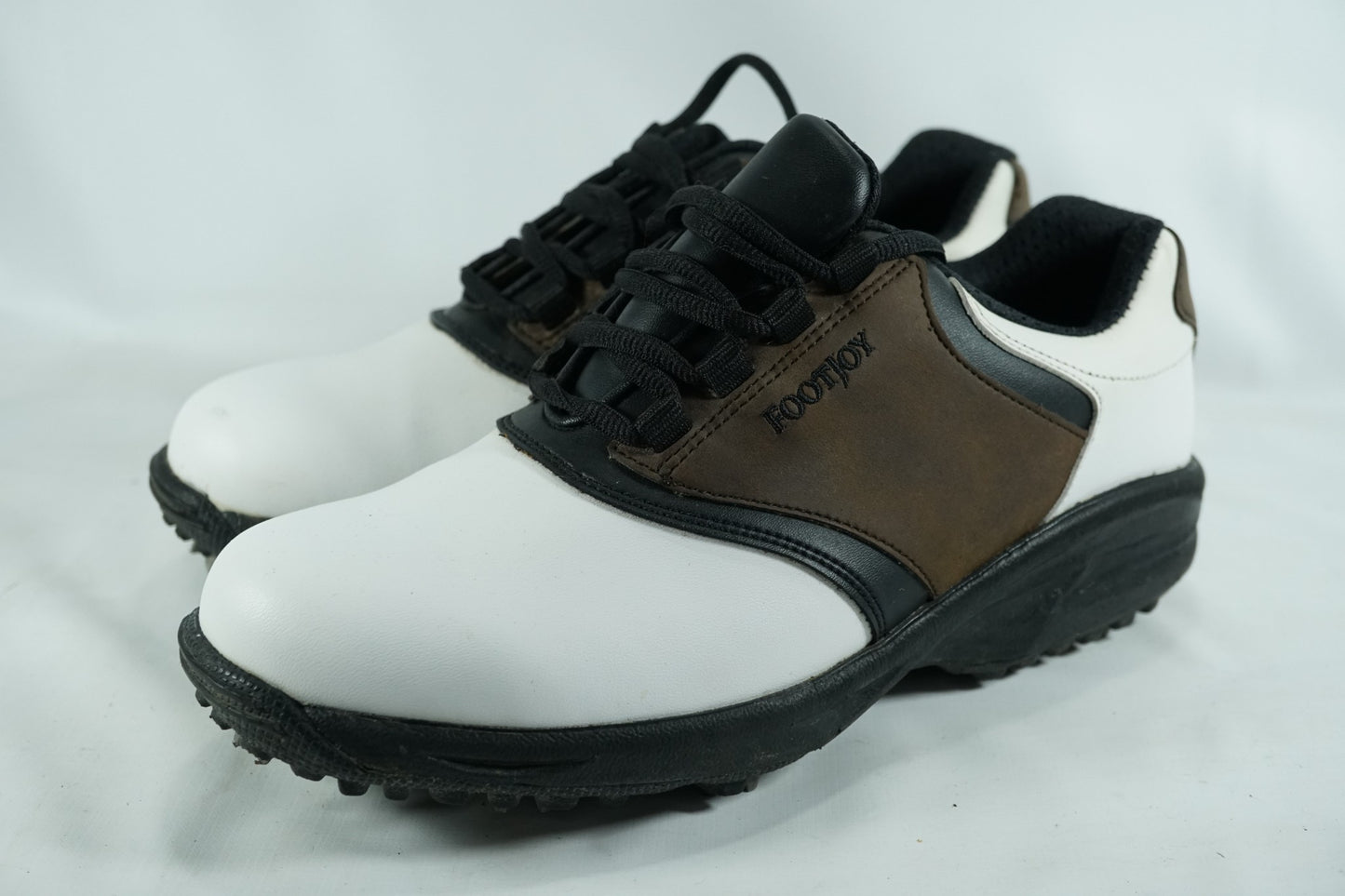 Footjoy Golf Shoes / White and Brown / UK 5