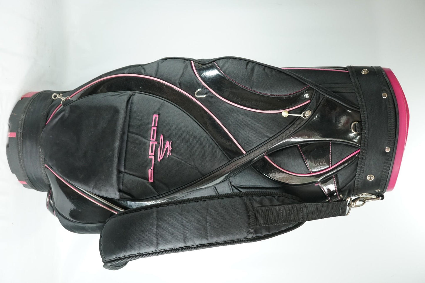 Cobra Cart Bag / Black and Pink / With Valuables Pouch