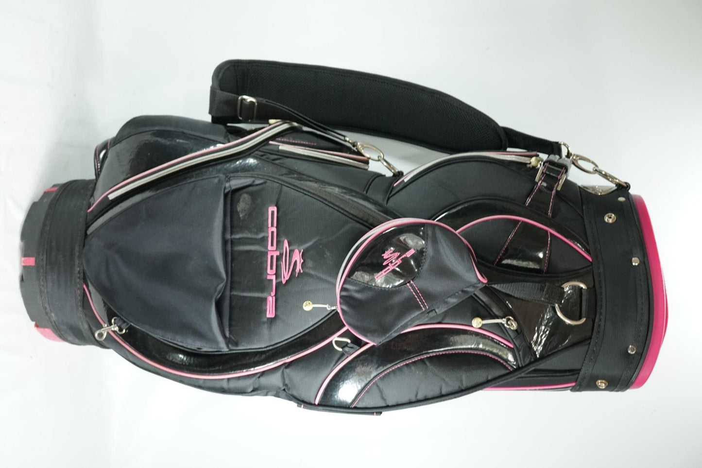 Cobra Cart Bag / Black and Pink / With Valuables Pouch