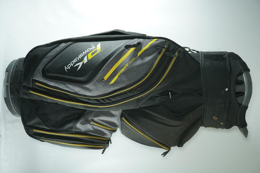 Powakaddy Premium Tech Cart Bag / Black and Yellow / With Rainhood