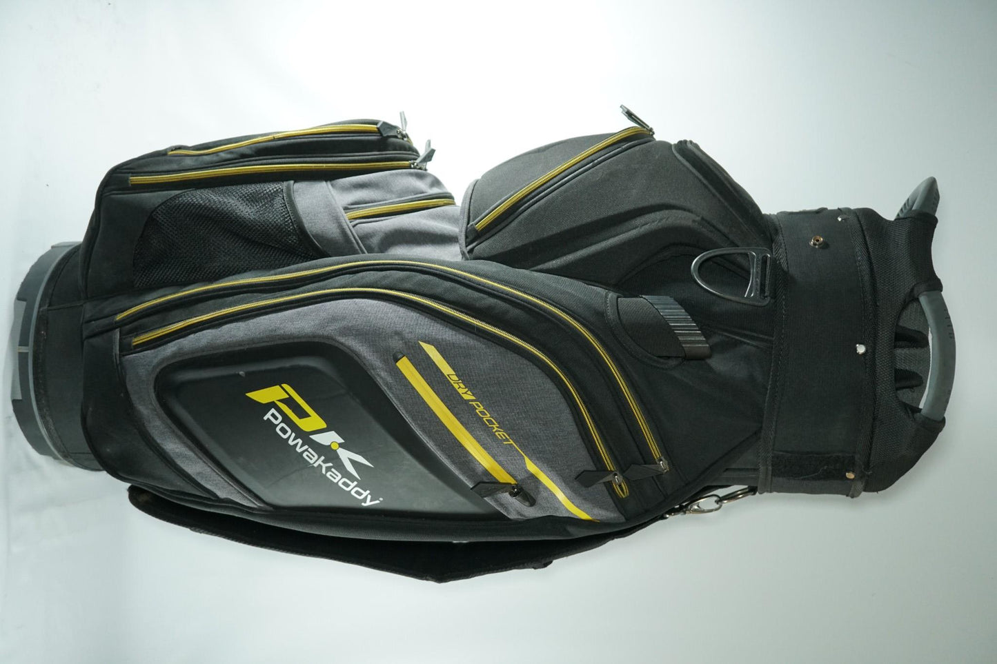 Powakaddy Premium Tech Cart Bag / Black and Yellow / With Rainhood