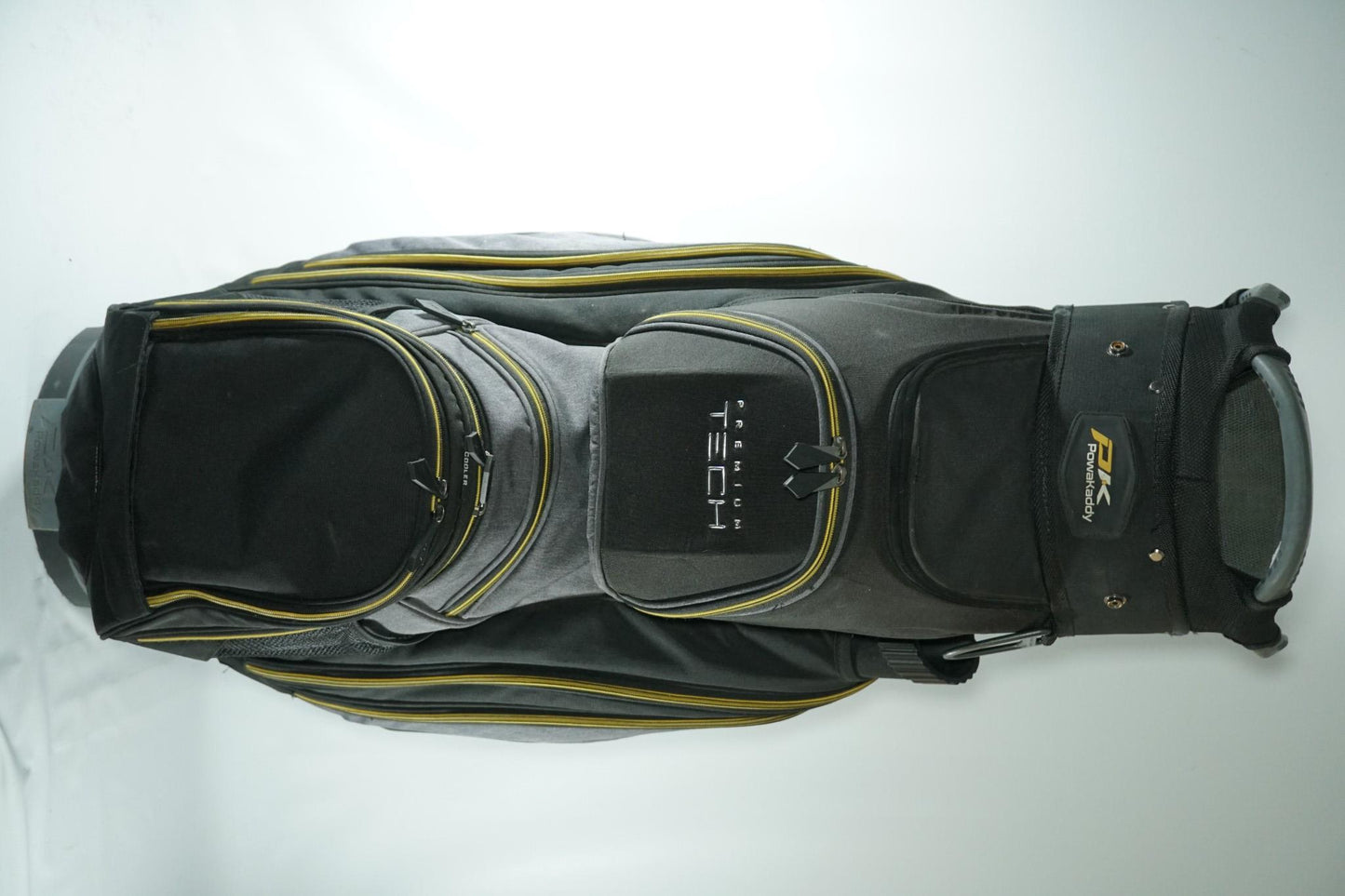 Powakaddy Premium Tech Cart Bag / Black and Yellow / With Rainhood