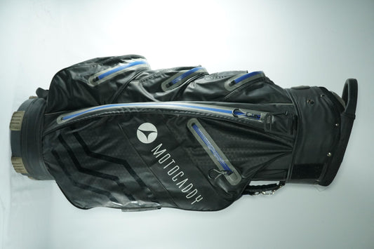 Motocaddy Dry Series Cart Bag / Black and Blue / With Rainhood