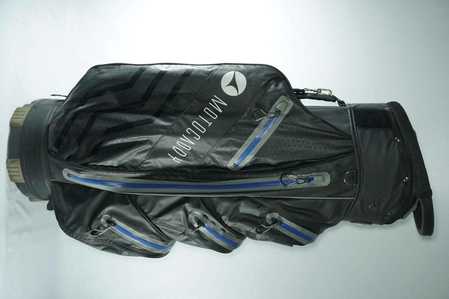 Motocaddy Dry Series Cart Bag / Black and Blue / With Rainhood