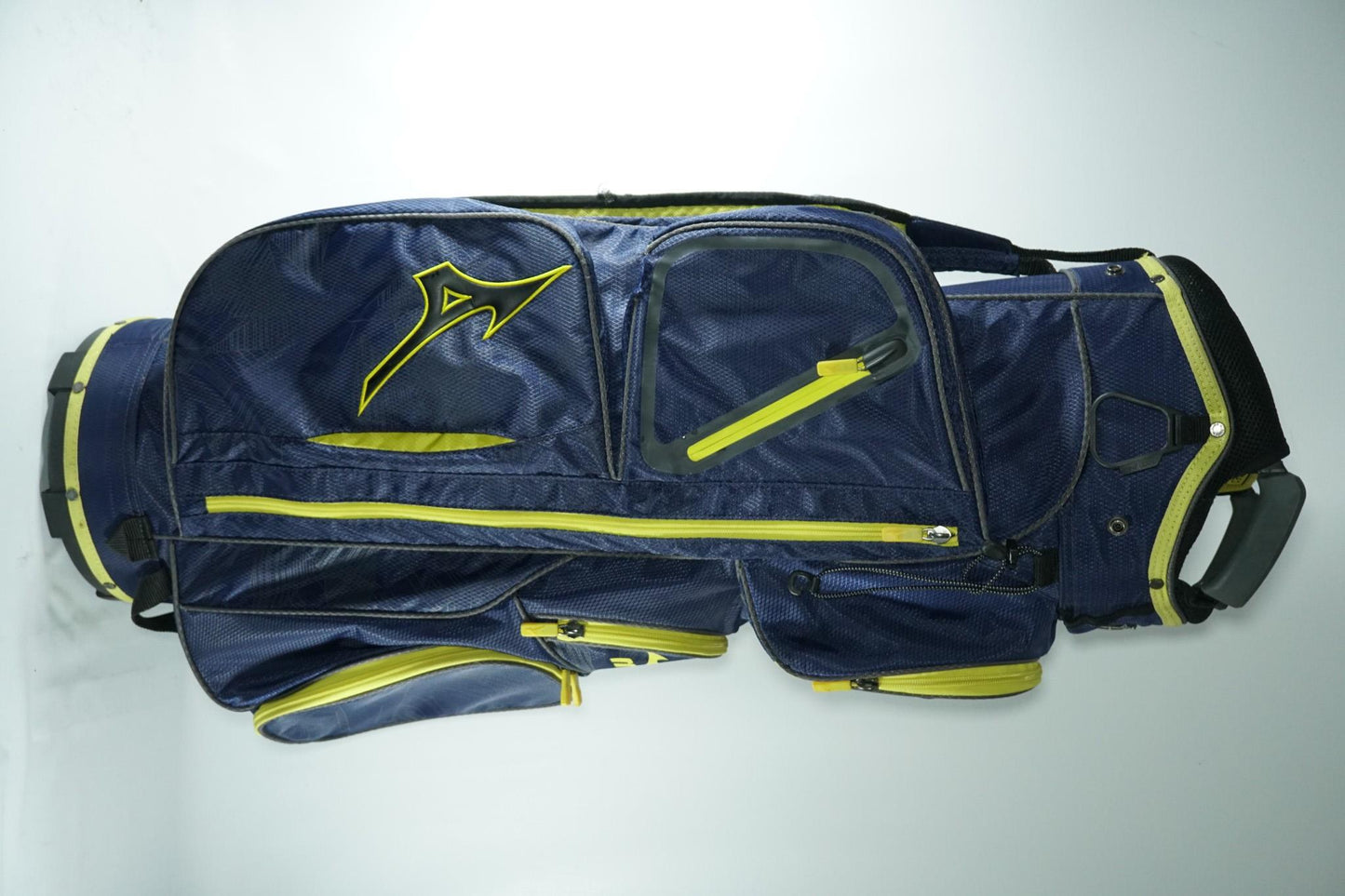 Mizuno Eight50 Cart Bag / Navy and Yellow / With Rainhood