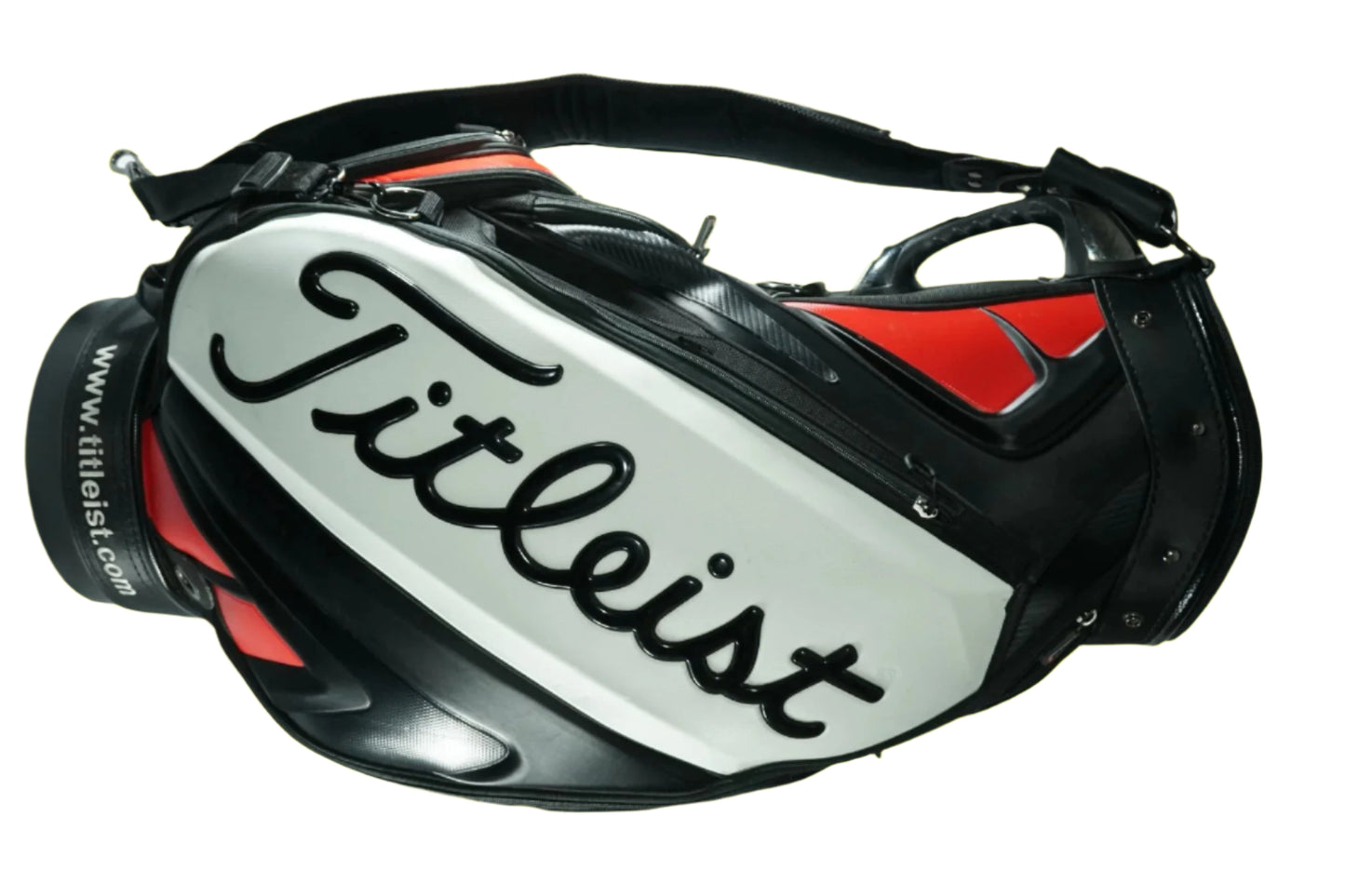 Titleist Tour Bag / White Black and Red / With Rainhood