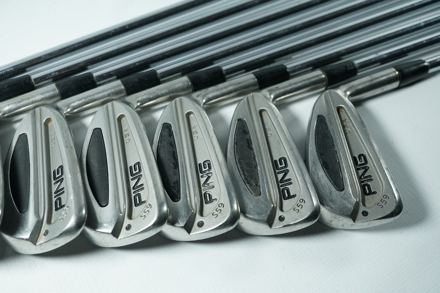 Ping S59 Irons / 3-PW / Black Dot / Steel Shafts / -2"